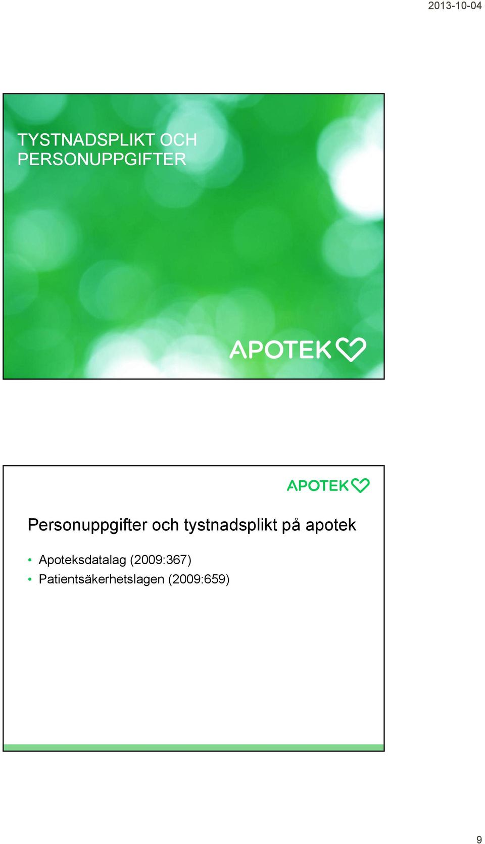 på apotek Apoteksdatalag