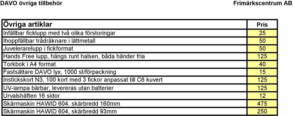 Fastsättare DAVO lyx, 1000 st/förpackning 15 Instickskort N3, 100 kort med 3 fickor anpassat till C6 kuvert 125 UV-lampa
