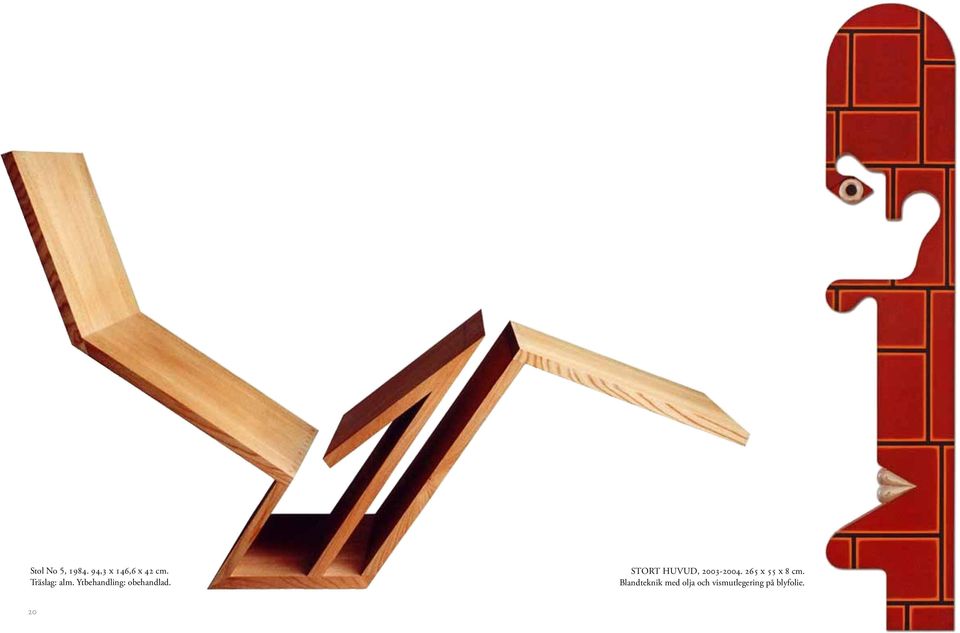 Stort huvud, 2003-2004. 265 x 55 x 8 cm.