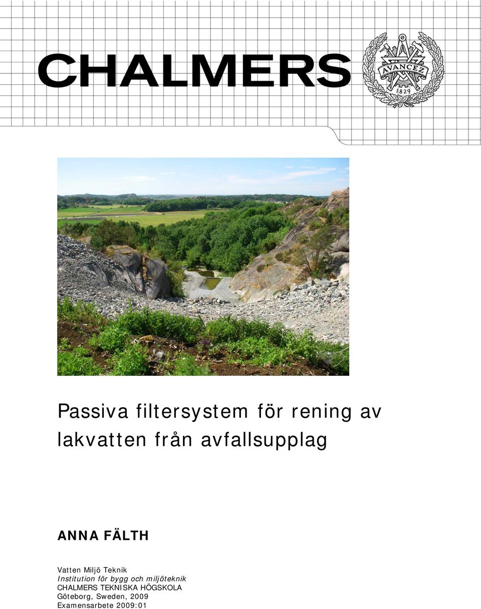 Institution för bygg och miljöteknik CHALMERS