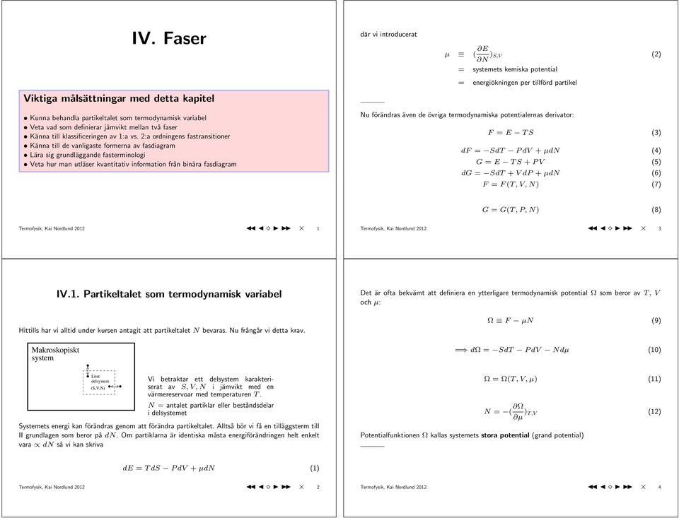 2:a ordningens fastransitioner Känna till de vanligaste formerna av fasdiagram Lära sig grundläggande fasterminologi Veta hur man utläser kvantitativ information från binära fasdiagram Nu förändras