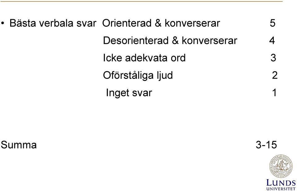 konverserar 4 Icke adekvata ord 3