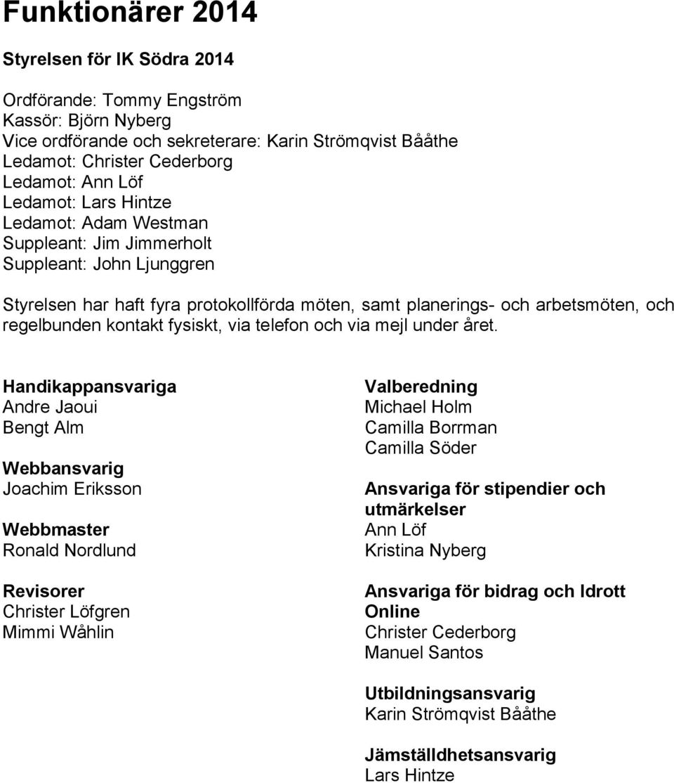 fysiskt, via telefon och via mejl under året.