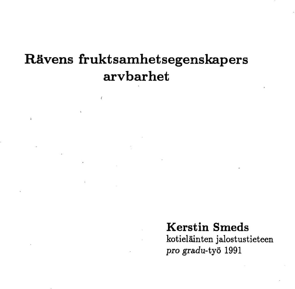 arvbarhet Kerstin Smeds