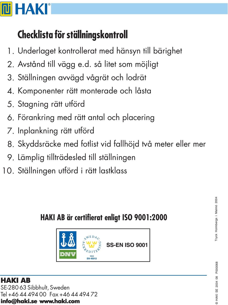 hänsyn till bärighet Avstånd 