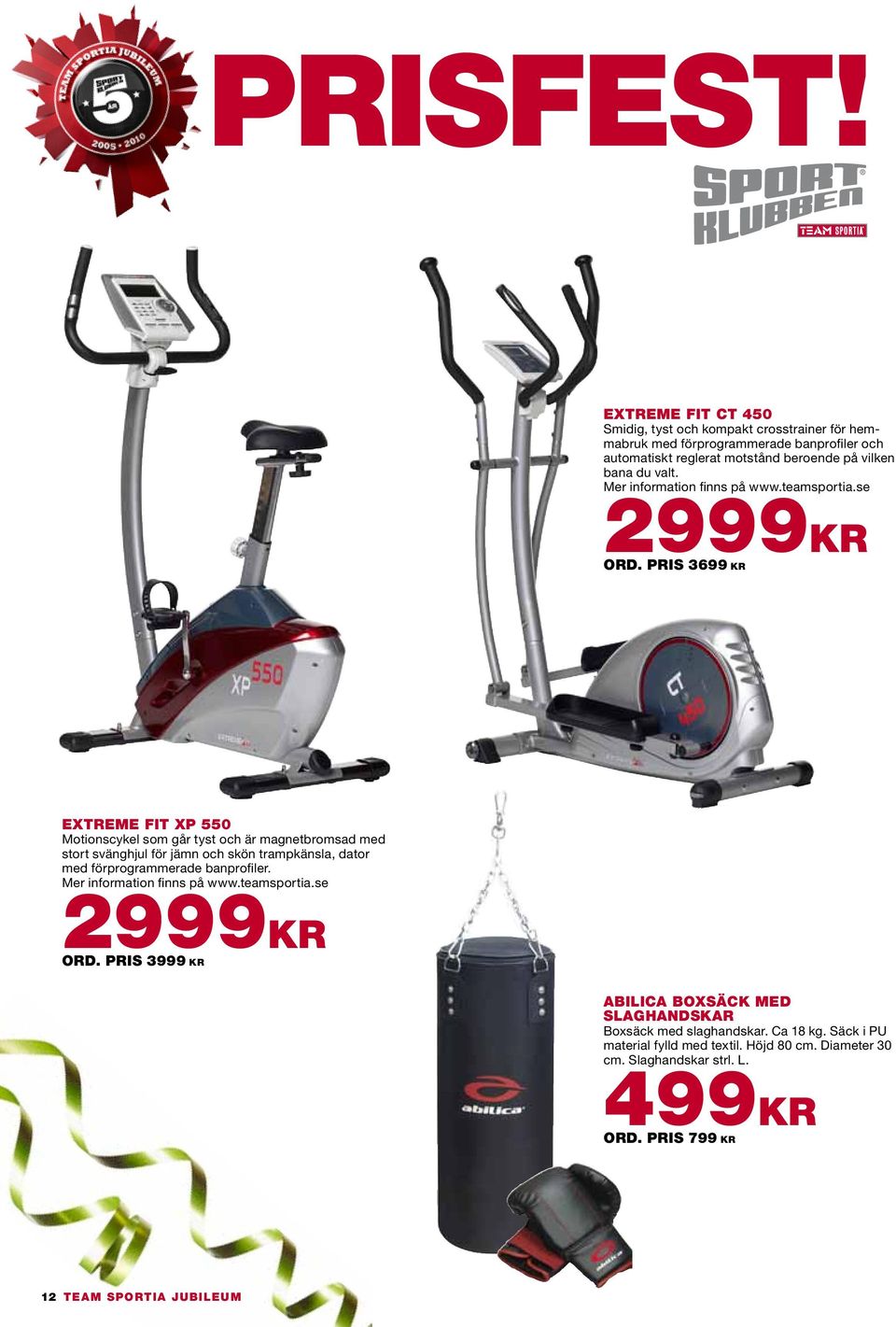 pris 3699 KR EXTREME FIT XP 550 Motionscykel som går tyst och är magnetbromsad med stort svänghjul för jämn och skön trampkänsla, dator med förprogrammerade