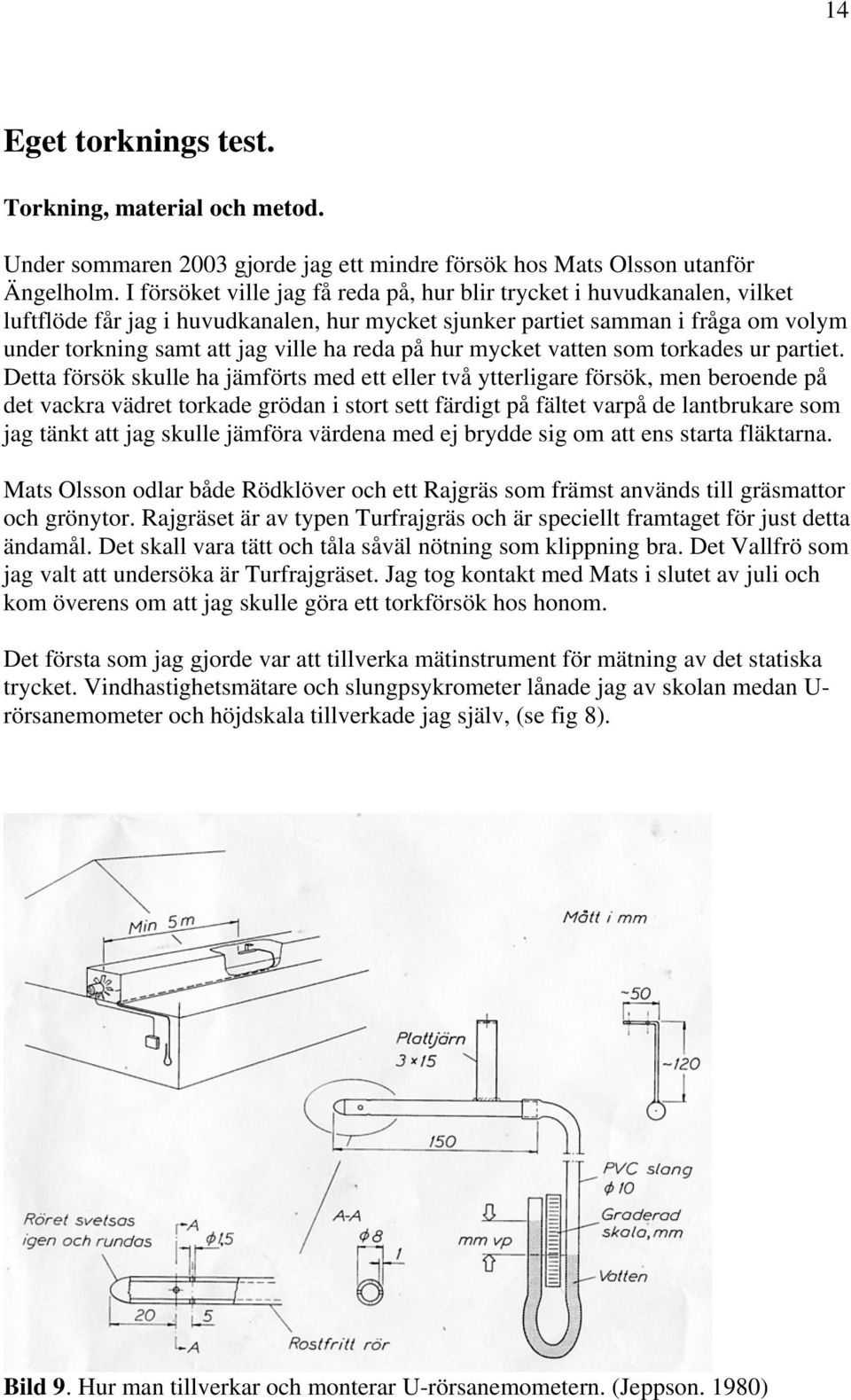 på hur mycket vatten som torkades ur partiet.