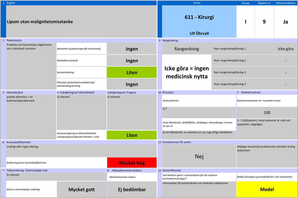 Nytt rangordningsförslag 3 aktivitetsbegränsning Ingen Nytt rangordningsförslag 4 psykisk påverkan, t ex badstrandsproblematik Lindrigt eller inget obehag a)?