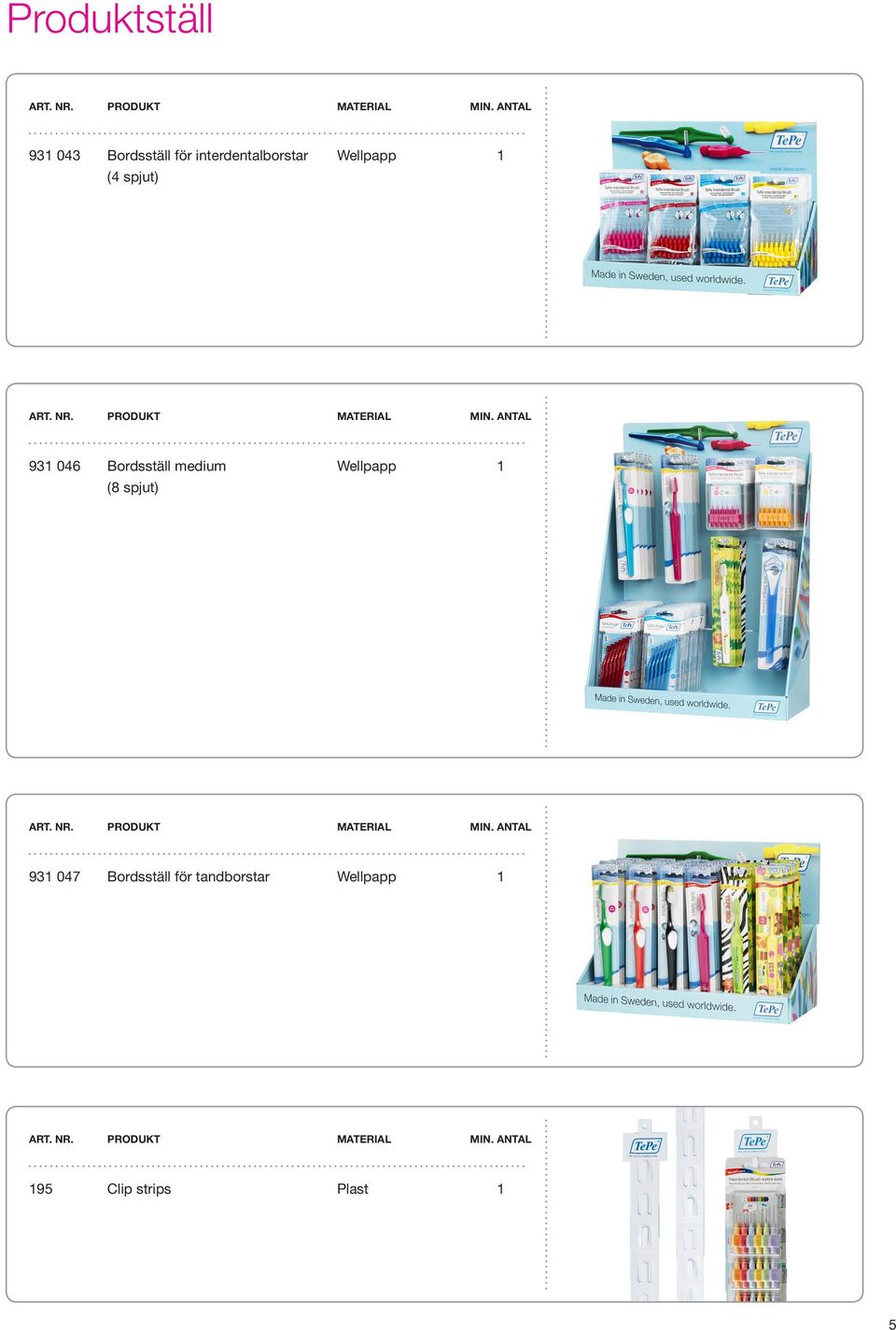 Bordsställ medium Wellpapp 1 (8 spjut) 931 047
