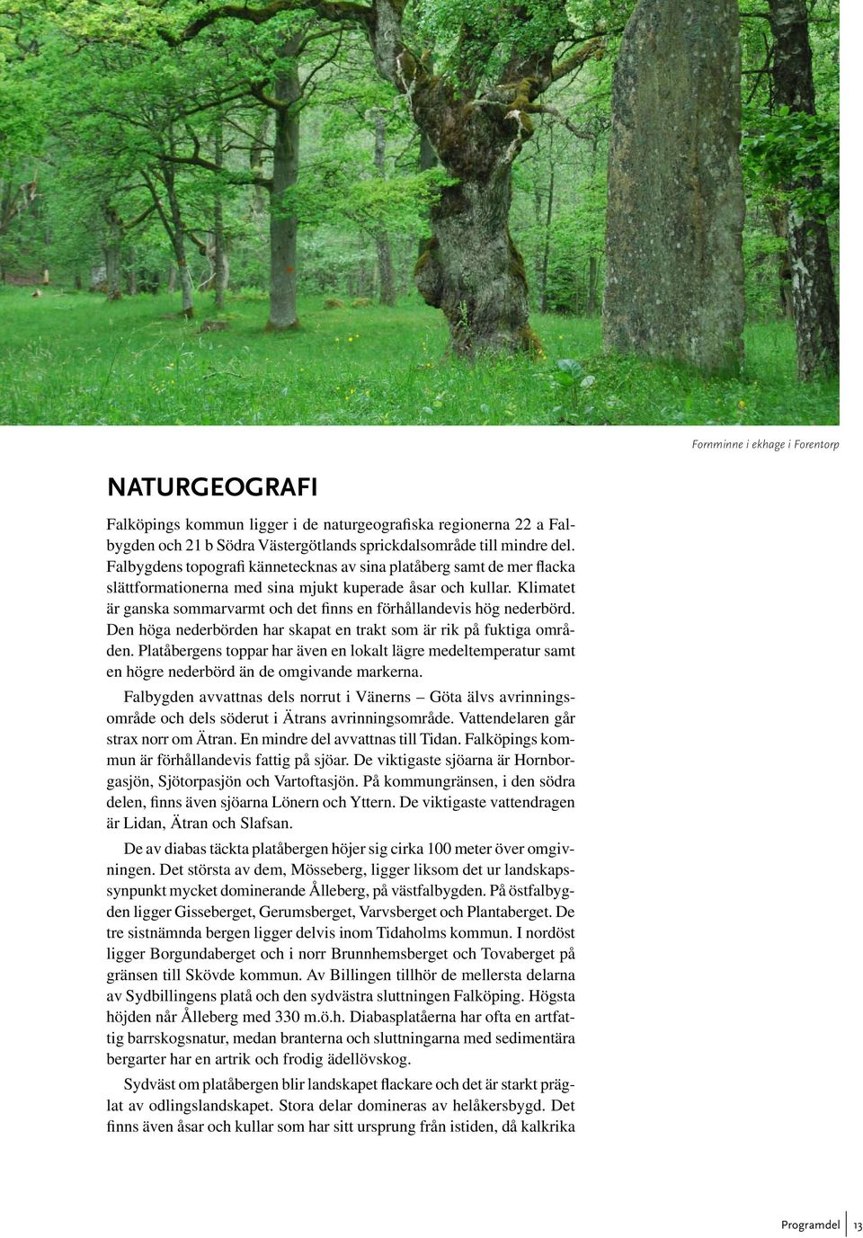 Klimatet är ganska sommarvarmt och det finns en förhållandevis hög nederbörd. Den höga nederbörden har skapat en trakt som är rik på fuktiga områden.
