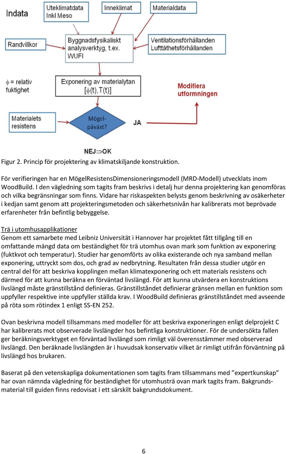 Vidare har riskaspekten belysts genom beskrivning av osäkerheter i kedjan samt genom att projekteringsmetoden och säkerhetsnivån har kalibrerats mot beprövade erfarenheter från befintlig bebyggelse.