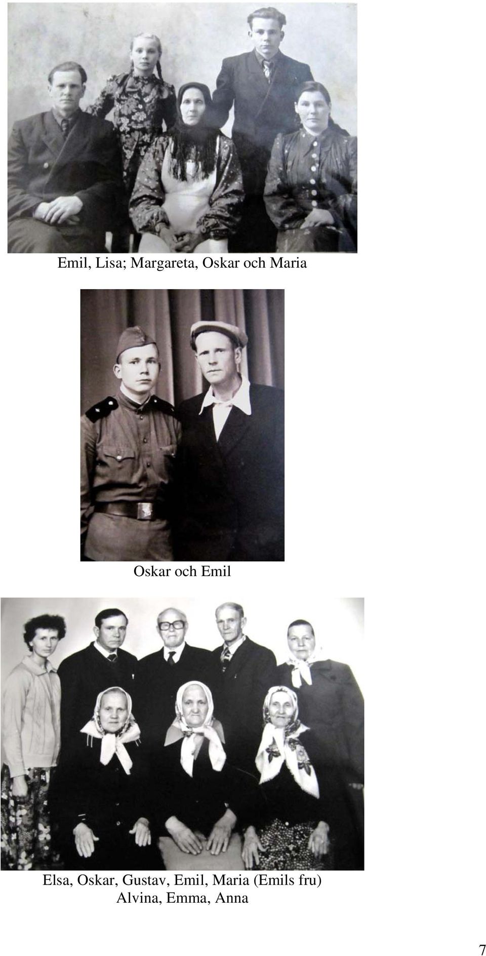 Elsa, Oskar, Gustav, Emil,