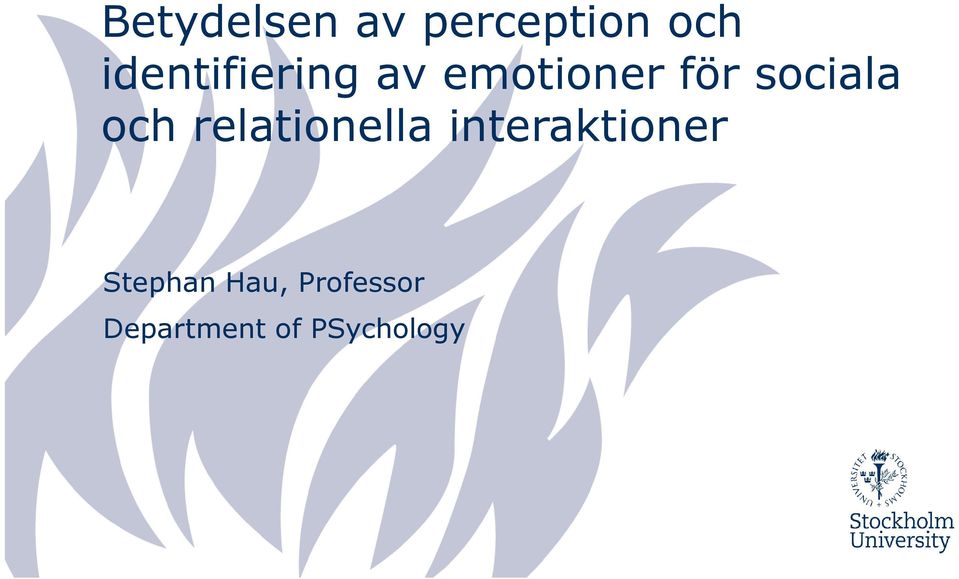 sociala och relationella