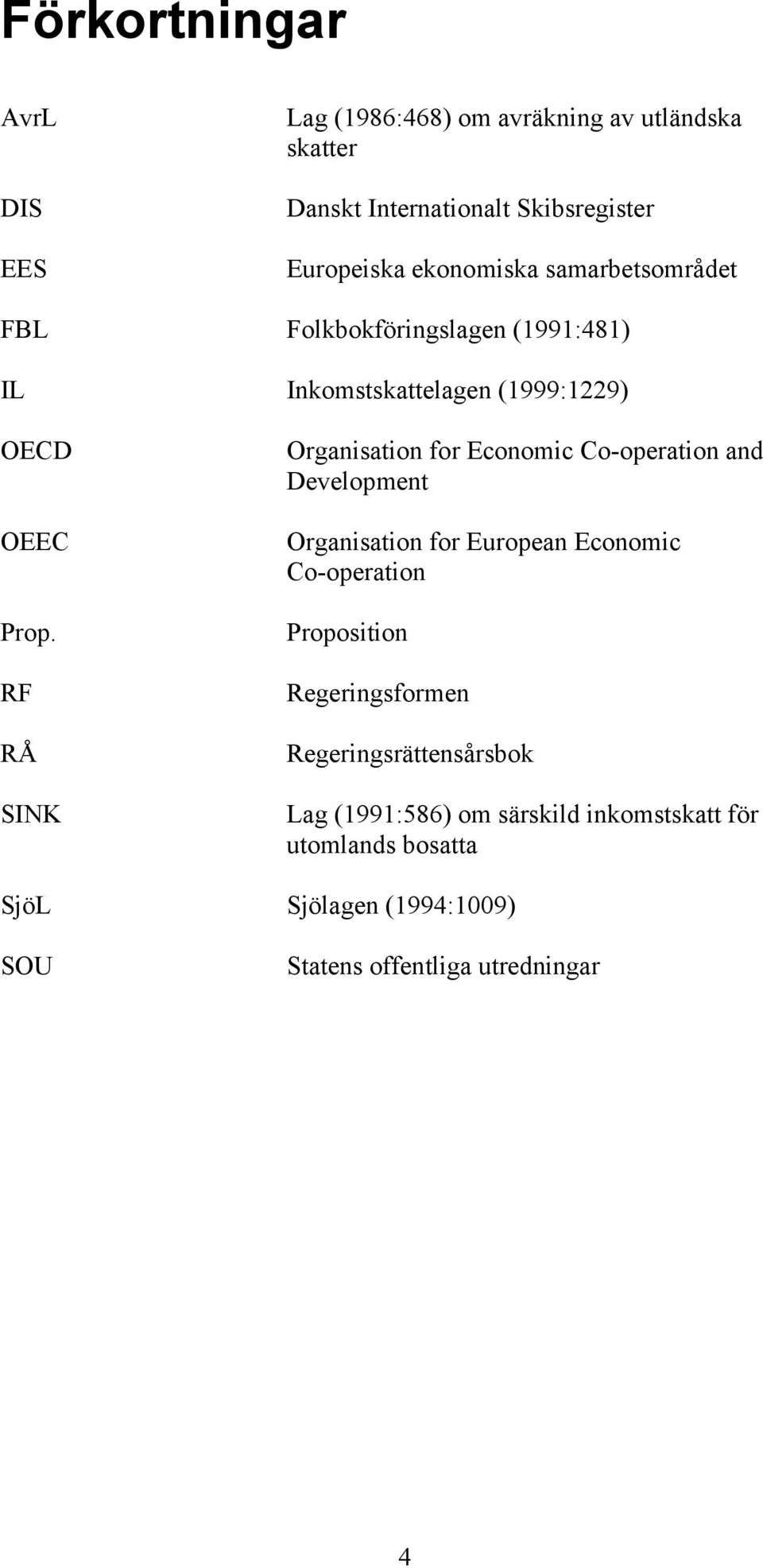 RF RÅ SINK Organisation for Economic Co-operation and Development Organisation for European Economic Co-operation Proposition