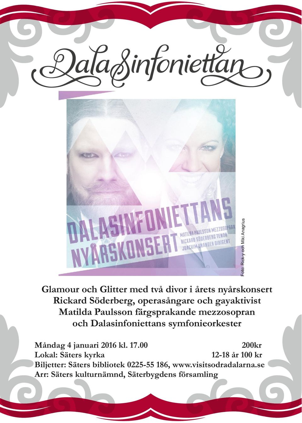 Dalasinfoniettans symfonieorkester Måndag 4 januari 2016 kl. 17.