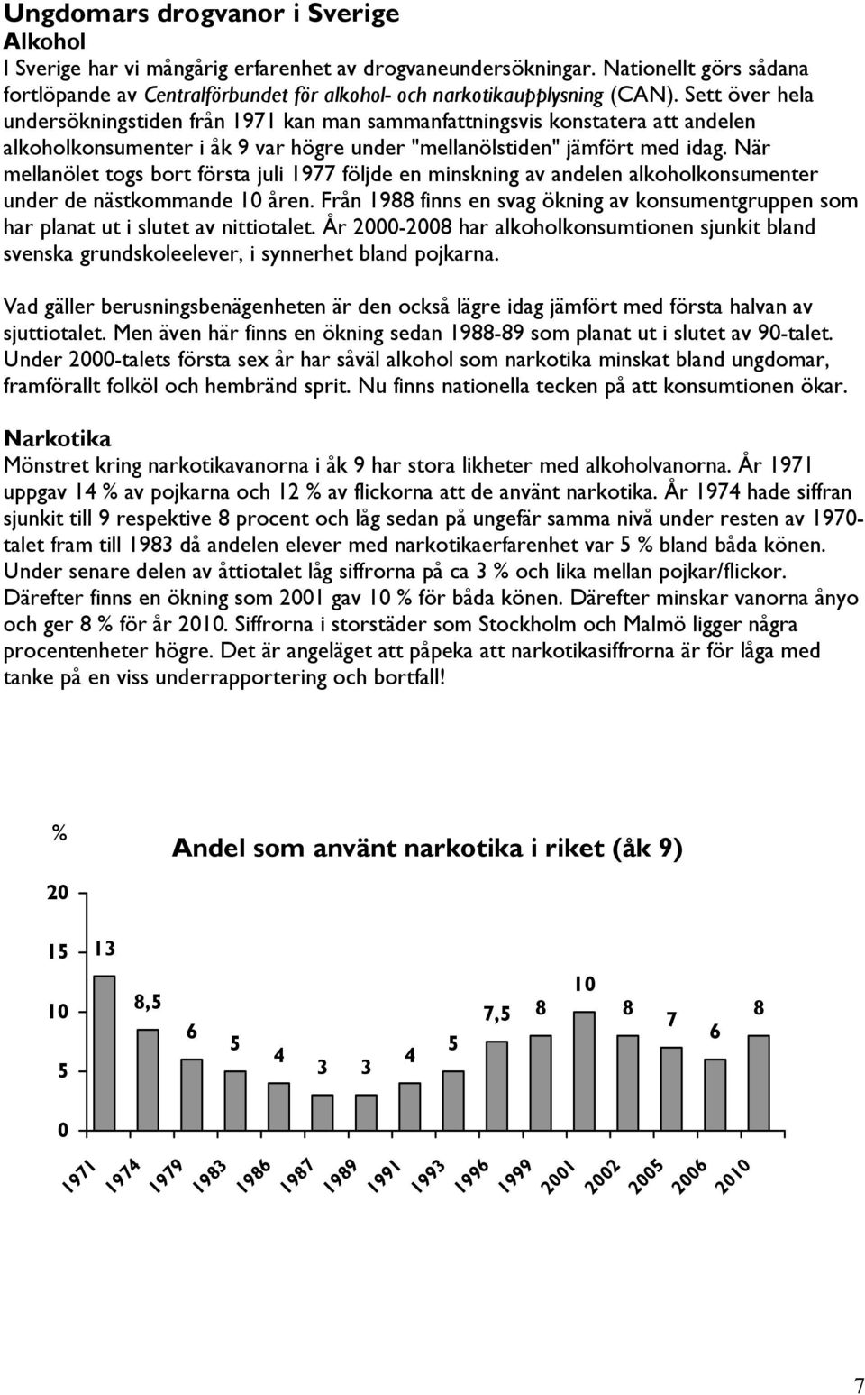 När mellanölet togs bort första juli 177 följde en minskning av andelen alkoholkonsumenter under de nästkommande åren.