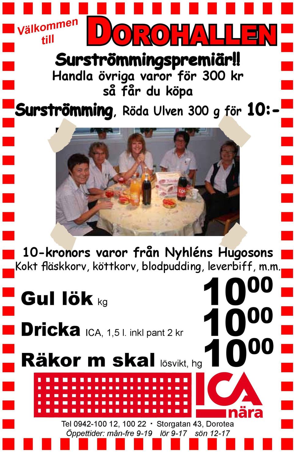 varor från Nyhléns Hugosons Kokt fläskkorv, köttkorv, blodpudding, leverbiff, m.