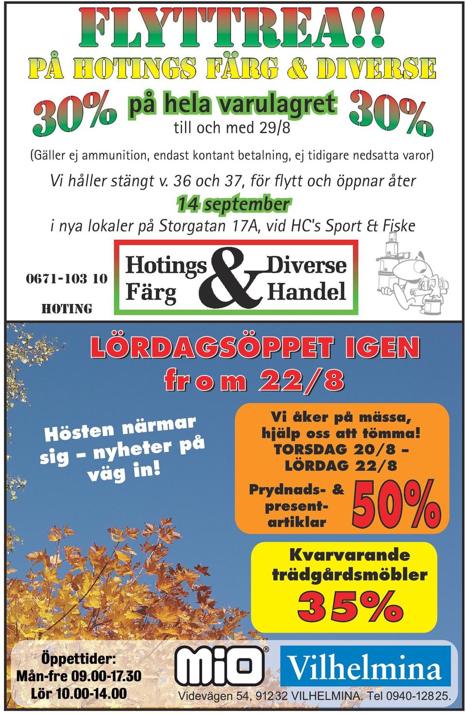 (Gäller ej ammunition, endast kontant betalning, ej tidigare nedsatta