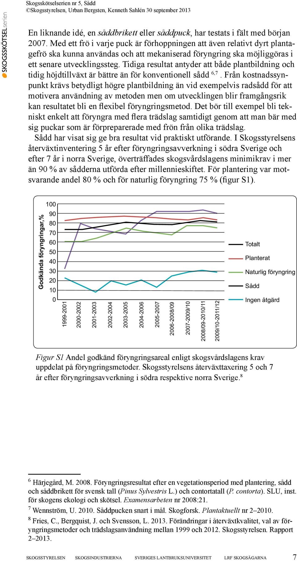 Med ett frö i varje puck är förhoppningen att även relativt dyrt plantagefrö ska kunna användas och att mekaniserad föryngring ska möjliggöras i ett senare utvecklingssteg.