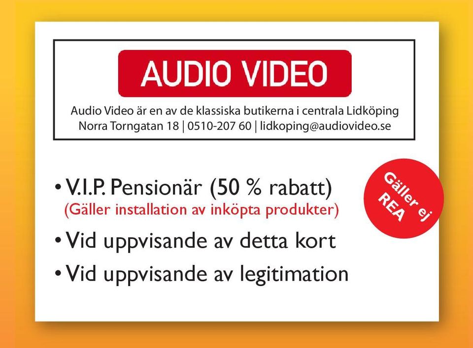 60 lidkoping@audiovideo.se V.I.P.