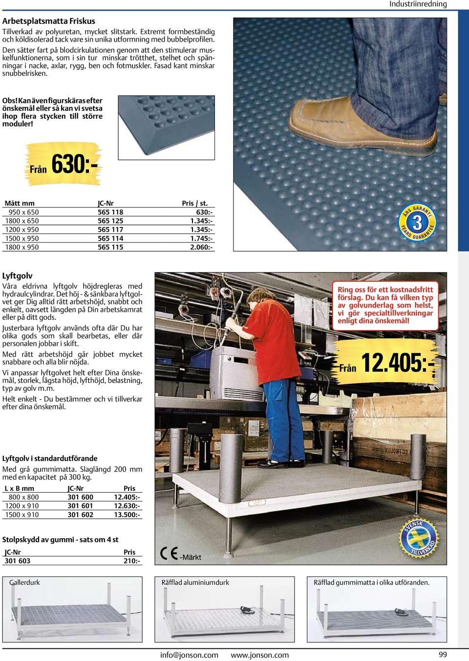 Fasad kant minskar snubbelrisken. Obs! Kan även figurskäras efter önskemål eller så kan vi svetsa ihop flera stycken till större moduler! Från 630:- Mått mm / st.