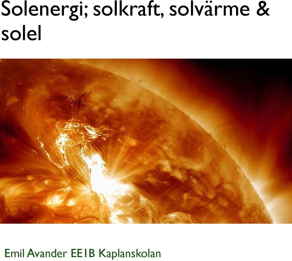 solvärme & solel