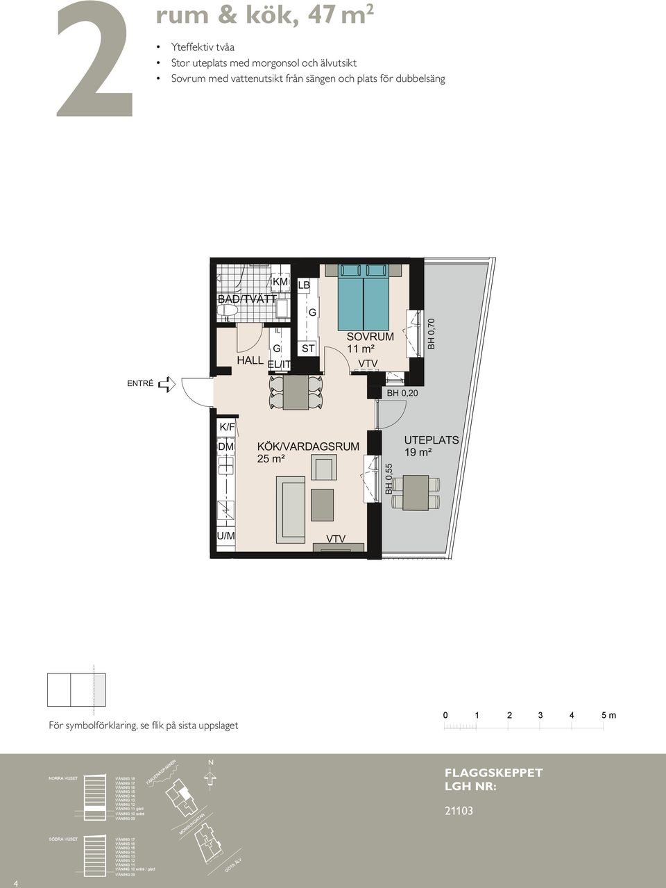 Yteffektiv liten tvåa Stor uteplats med morgonsol och älvutsikt BALKON 8 m m² m BH, UTEPLATS 9 m² L m² BH, /VARDASRUM 5 m² BAD UTEPLATS 9 m² S /VARDASRUM VARDASRUM 5