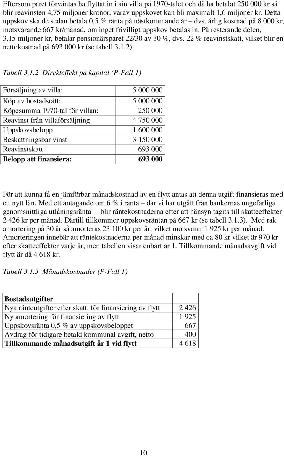 På resterande delen, 3,15