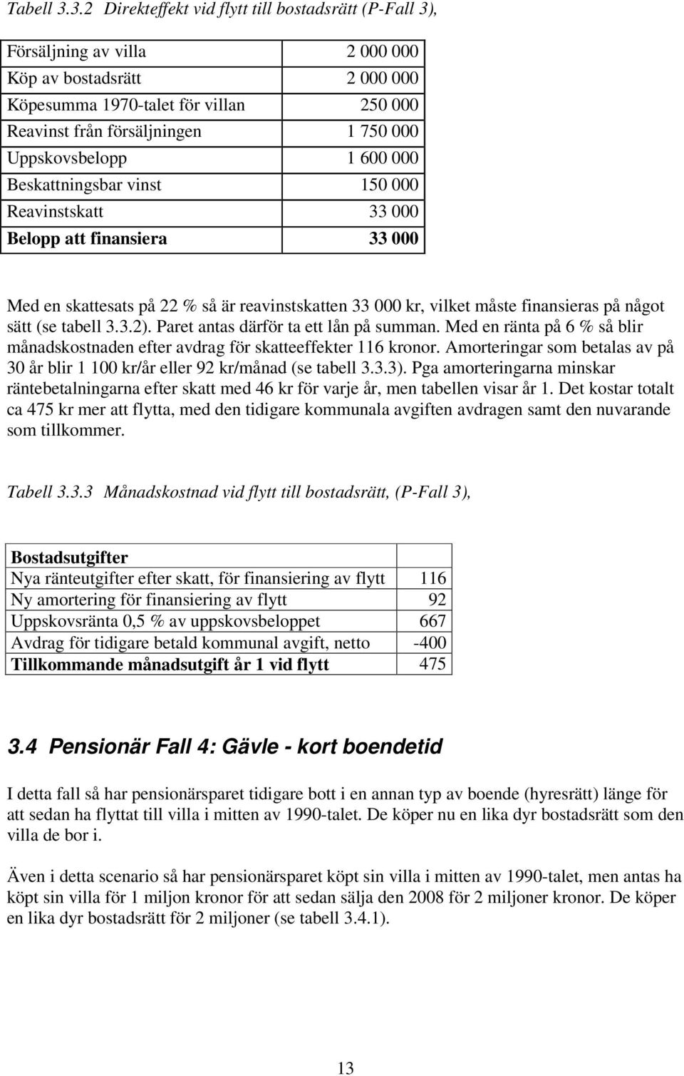 Uppskovsbelopp 1 600 000 Beskattningsbar vinst 150 000 Reavinstskatt 33 000 Belopp att finansiera 33 000 Med en skattesats på 22 % så är reavinstskatten 33 000 kr, vilket måste finansieras på något