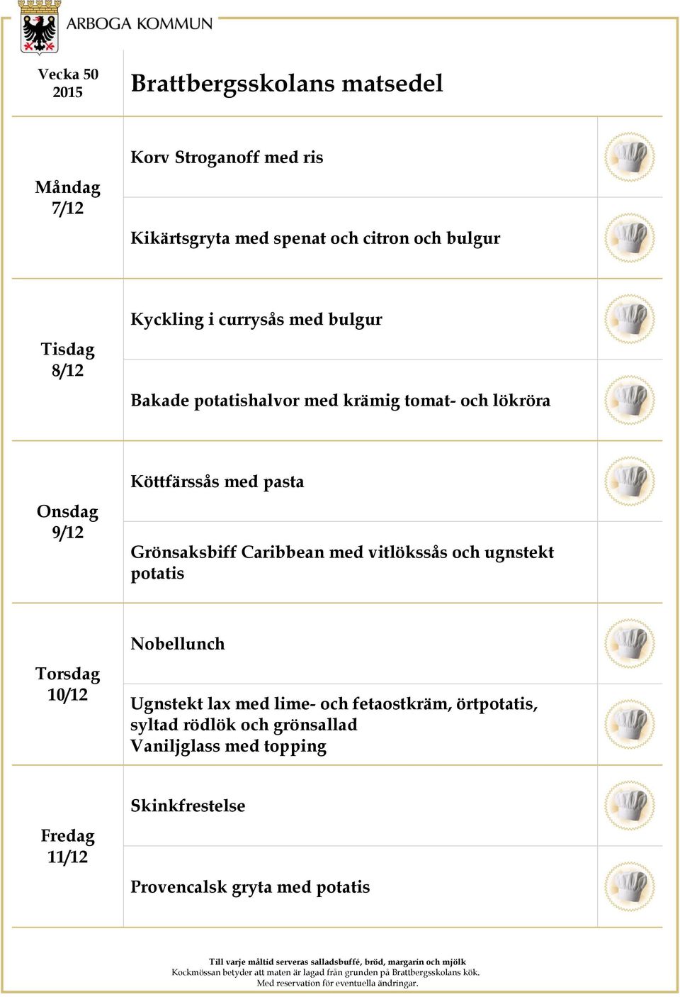 Grönsaksbiff Caribbean med vitlökssås och ugnstekt potatis 10/12 Nobellunch Ugnstekt lax med lime- och