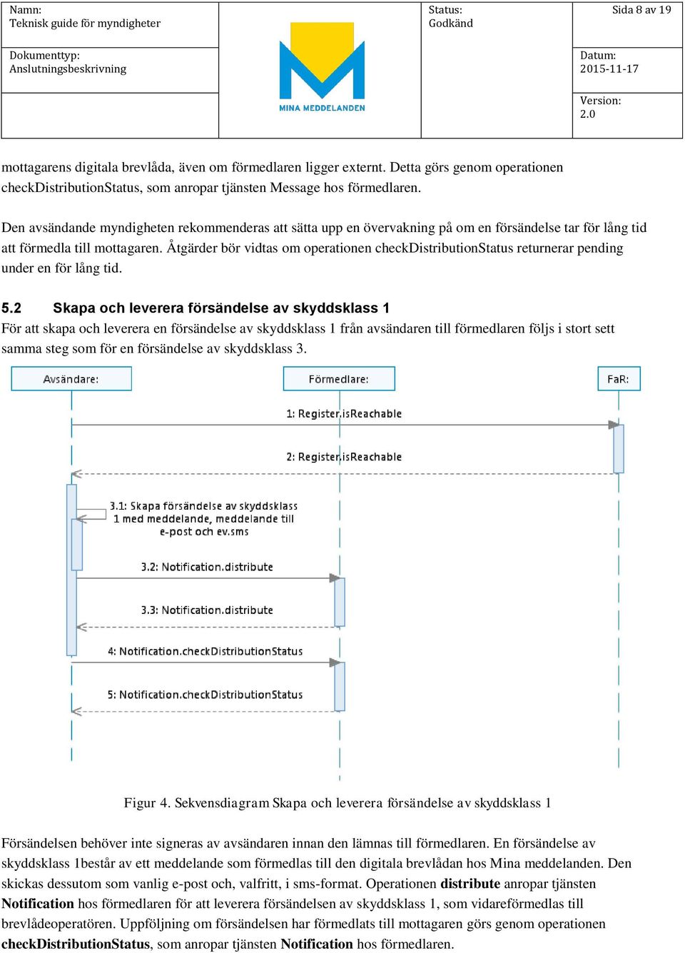 Åtgärder bör vidtas om operationen checkdistributionstatus returnerar pending under en för lång tid. 5.