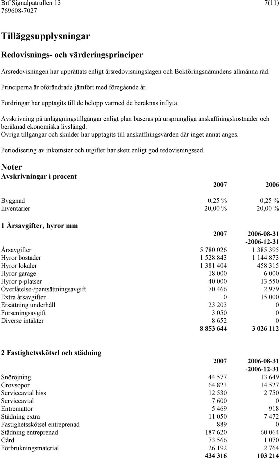 Avskrivning på anläggningstillgångar enligt plan baseras på ursprungliga anskaffningskostnader och beräknad ekonomiska livslängd.
