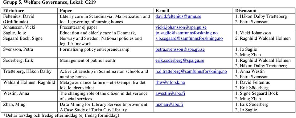 se Saglie, Jo & Segaard Bock, Signe Education and elderly care in Denmark, Norway and Sweden: National policies and jo.saglie@samfunnsforskning.no s.b.segaard@samfunnsforskning.