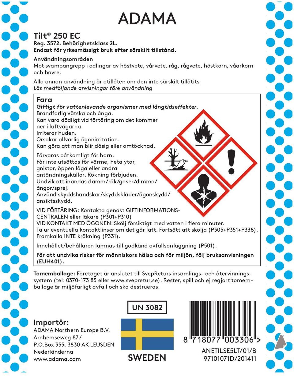 Brandfarlig vätska och ånga. Kan vara dödligt vid förtäring om det kommer ner i luftvägarna. Irriterar huden. Orsakar allvarlig ögonirritation. Kan göra att man blir dåsig eller omtöcknad.