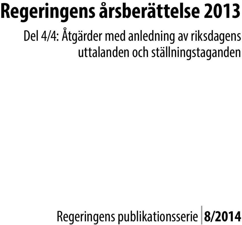 riksdagens uttalanden och