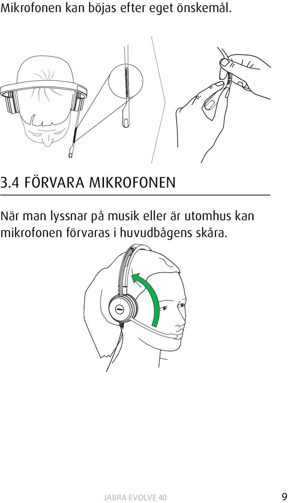 4 FÖRVARA MIKROFONEN När man lyssnar