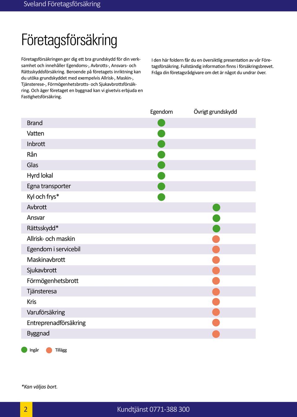 Och äger företaget en byggnad kan vi givetvis erbjuda en Fastighetsförsäkring. I den här foldern får du en översiktlig presentation av vår Företagsförsäkring.