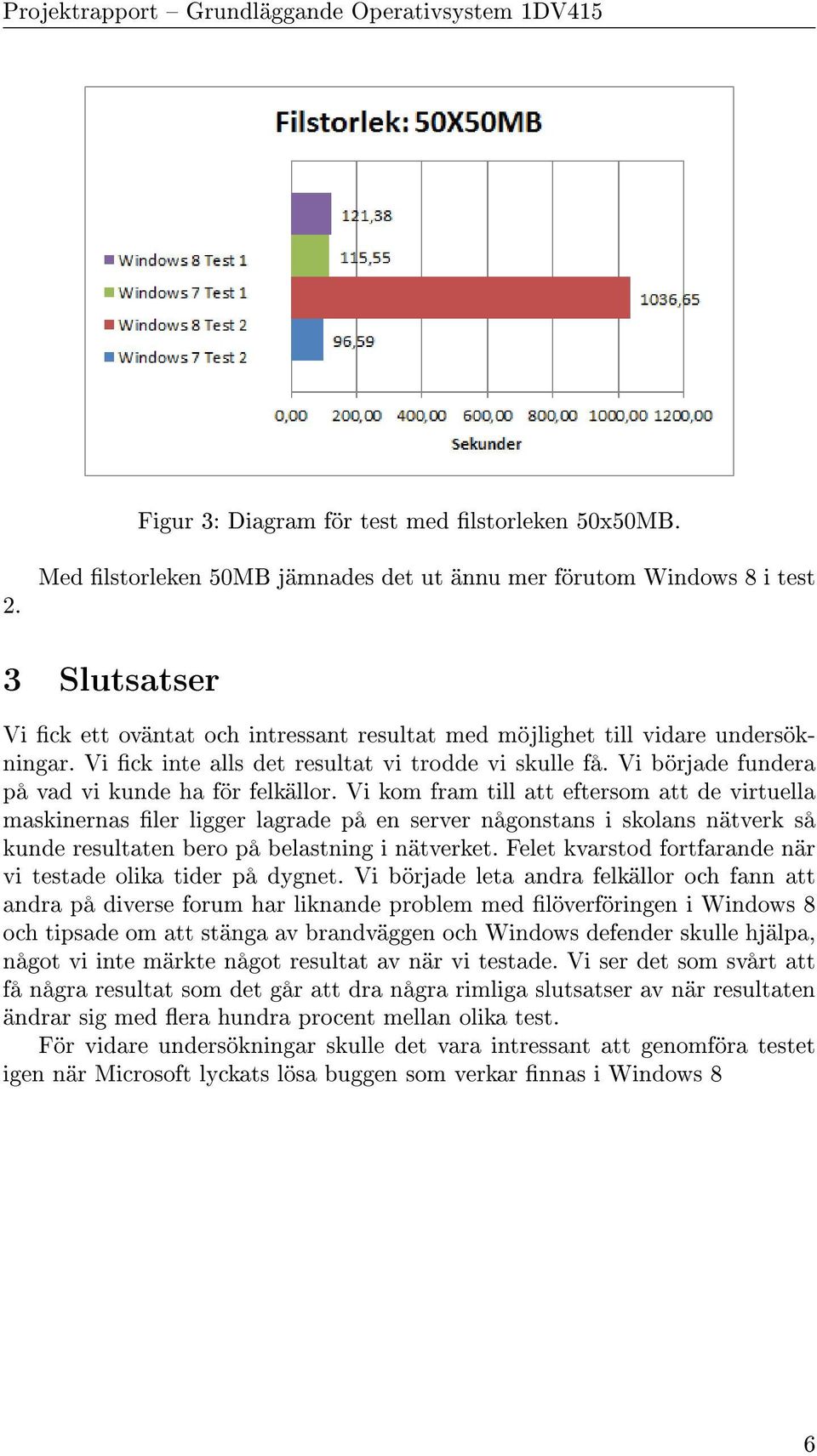 Vi ck inte alls det resultat vi trodde vi skulle få. Vi började fundera på vad vi kunde ha för felkällor.