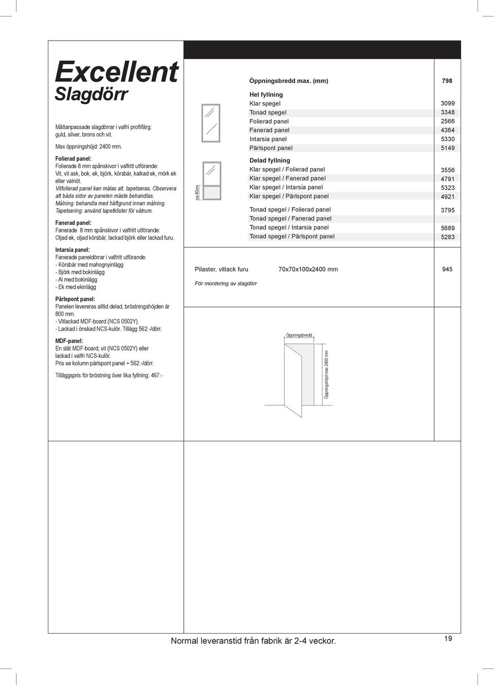 Observera att båda sidor av panelen måste behandlas. Målning: behandla med häftgrund innan målning. Tapetsering: använd tapetklister för våtrum.