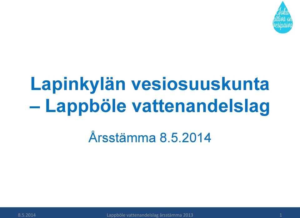 Årsstämma 8.5.