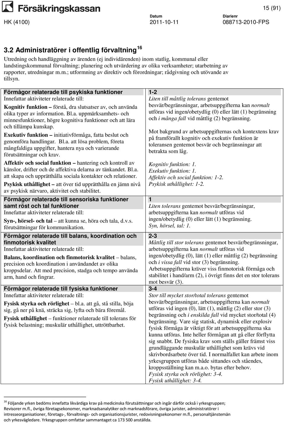 verksamheter; utarbetning av rapporter, utredningar m.m.; utformning av direktiv och förordningar; rådgivning och utövande av tillsyn.