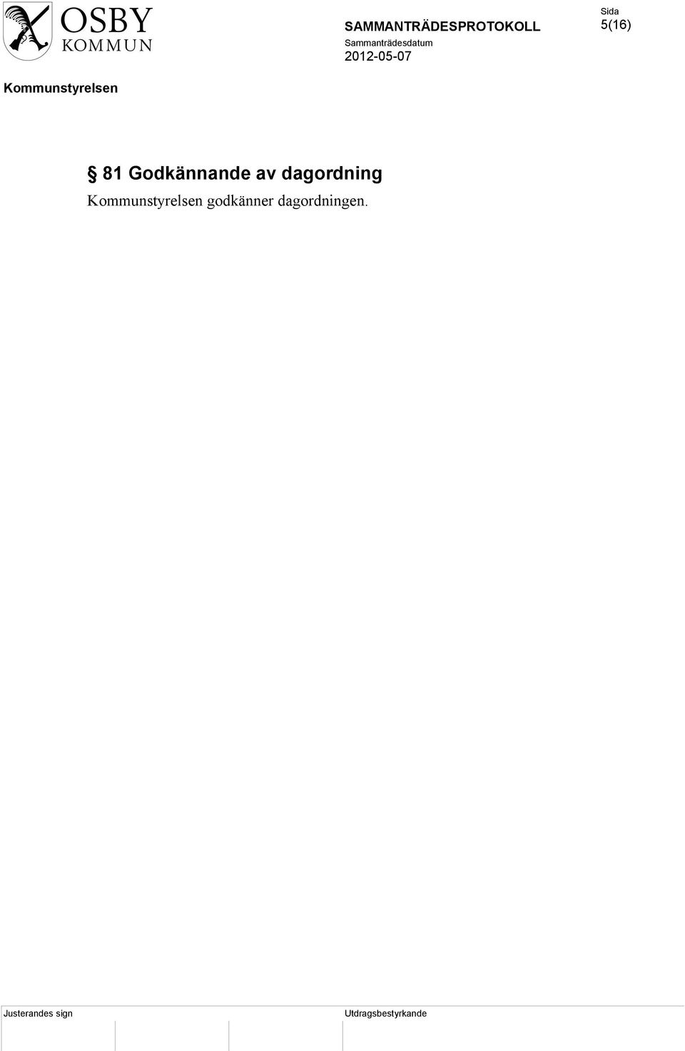 dagordning