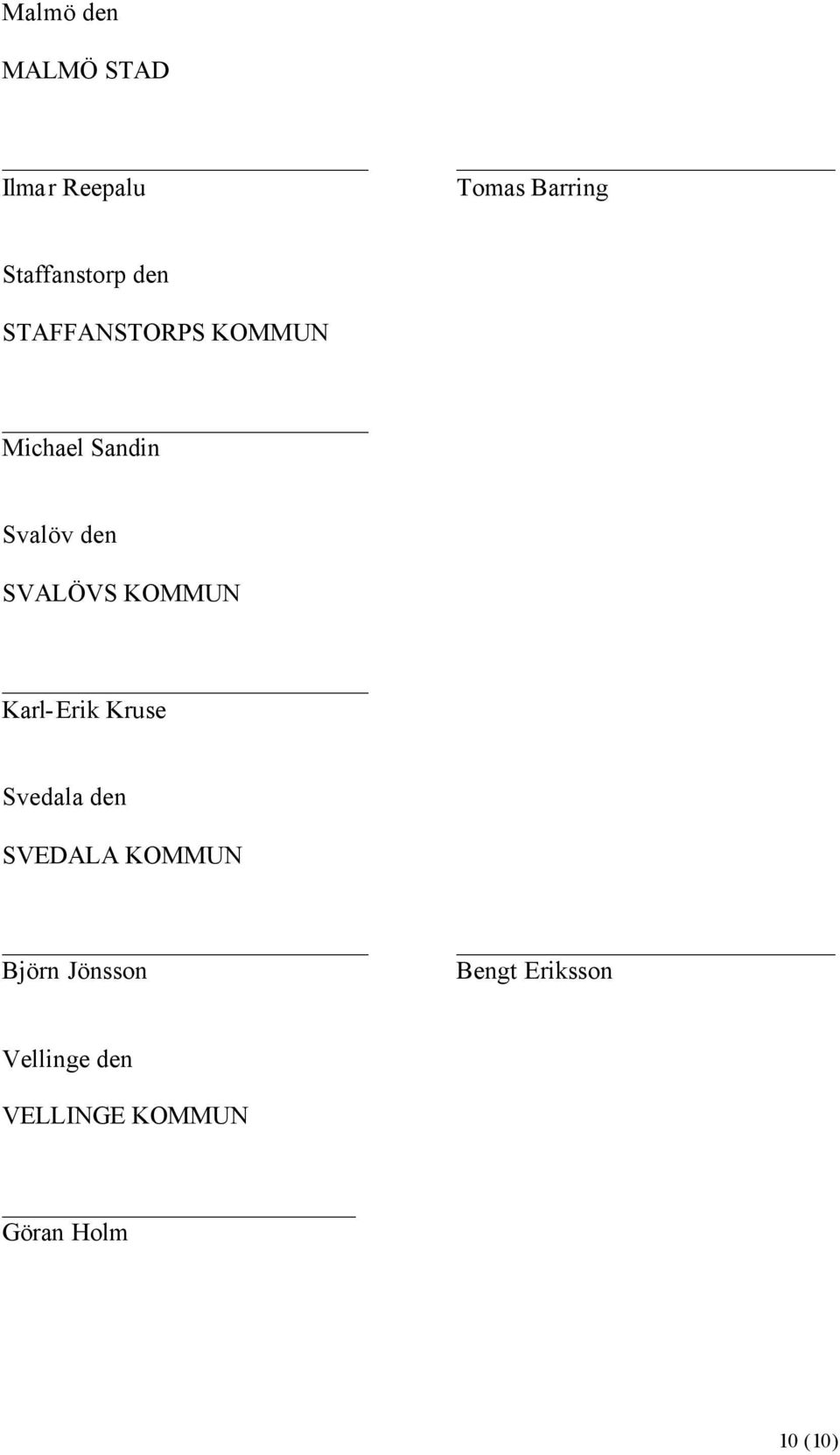KOMMUN Karl-Erik Kruse Svedala den SVEDALA KOMMUN Björn