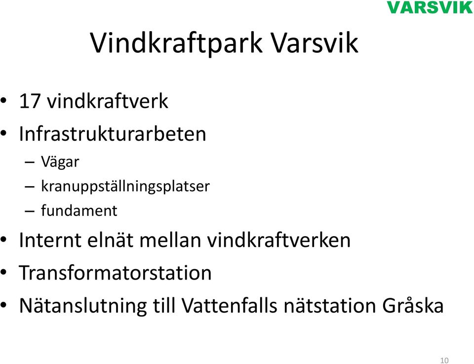 fundament Internt elnät mellan vindkraftverken