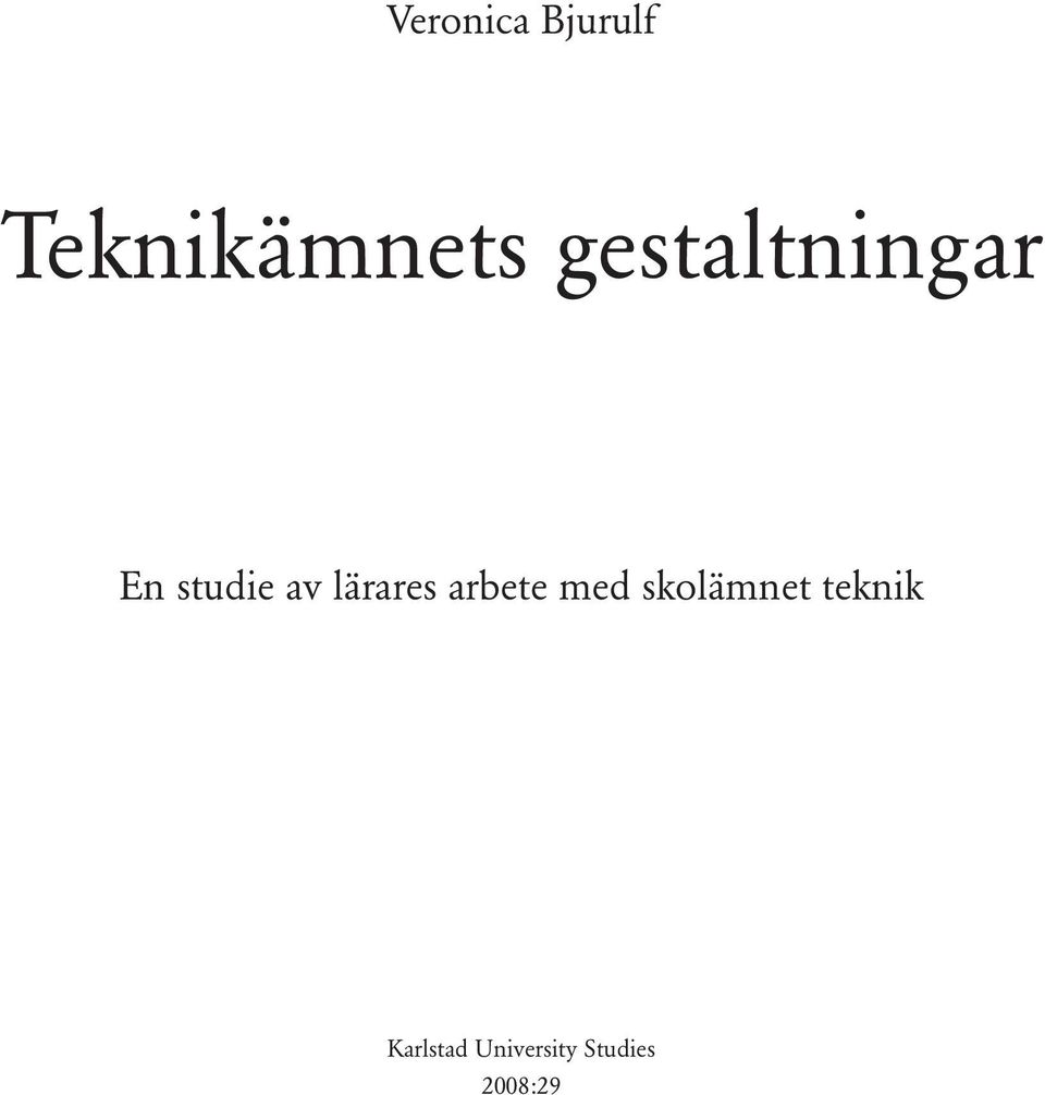 lärares arbete med skolämnet