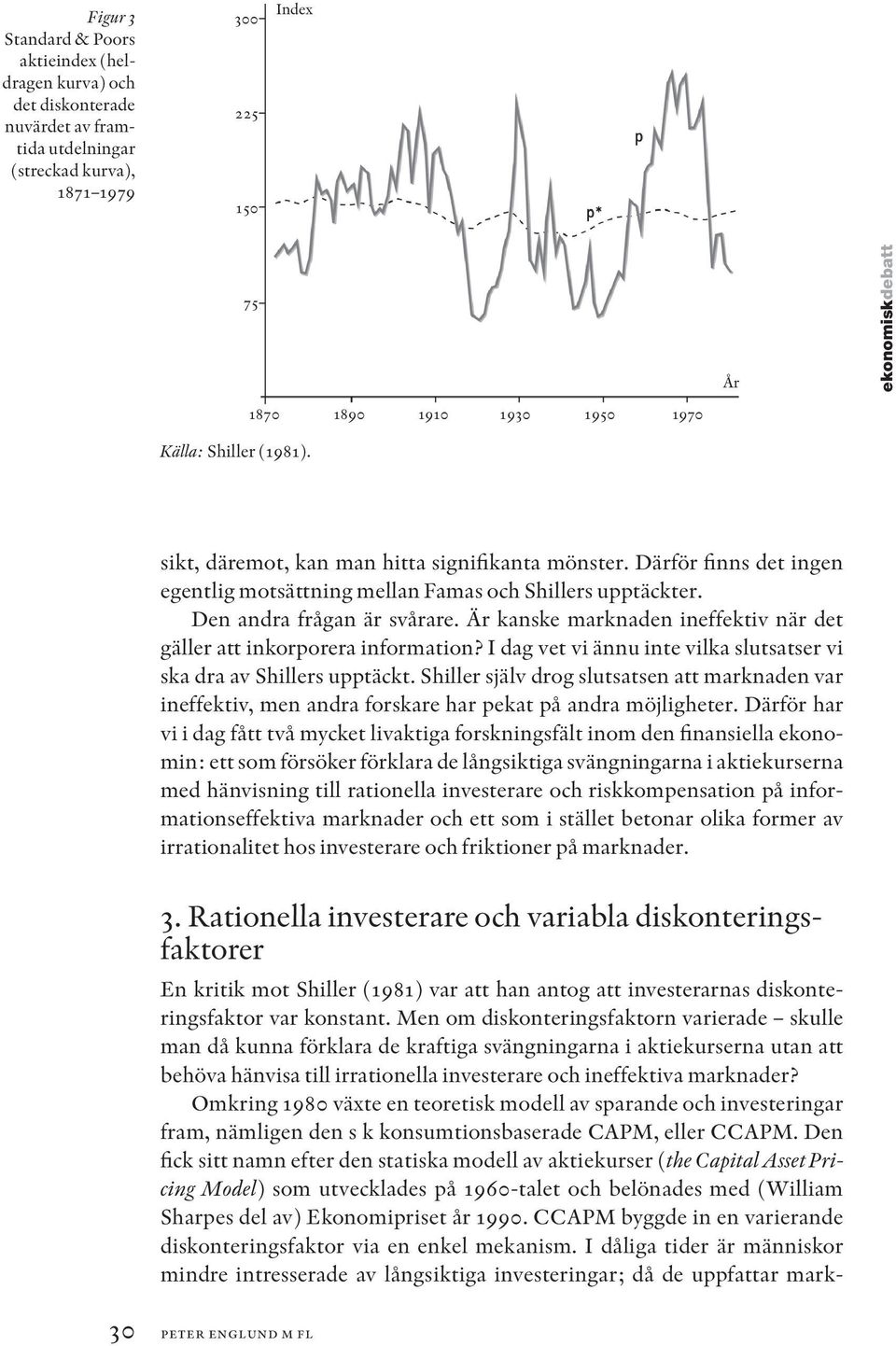 Är kanske marknaden ineffektiv när det gäller att inkorporera information? I dag vet vi ännu inte vilka slutsatser vi ska dra av Shillers upptäckt.