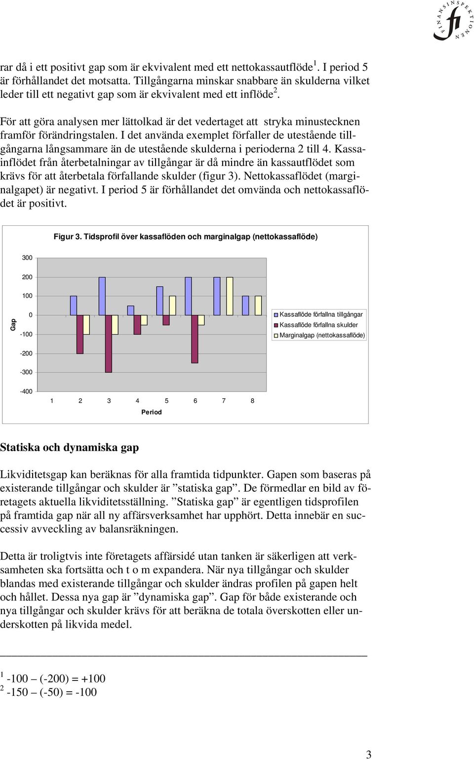 För att göra analysen mer lättolkad är det vedertaget att stryka minustecknen framför förändringstalen.