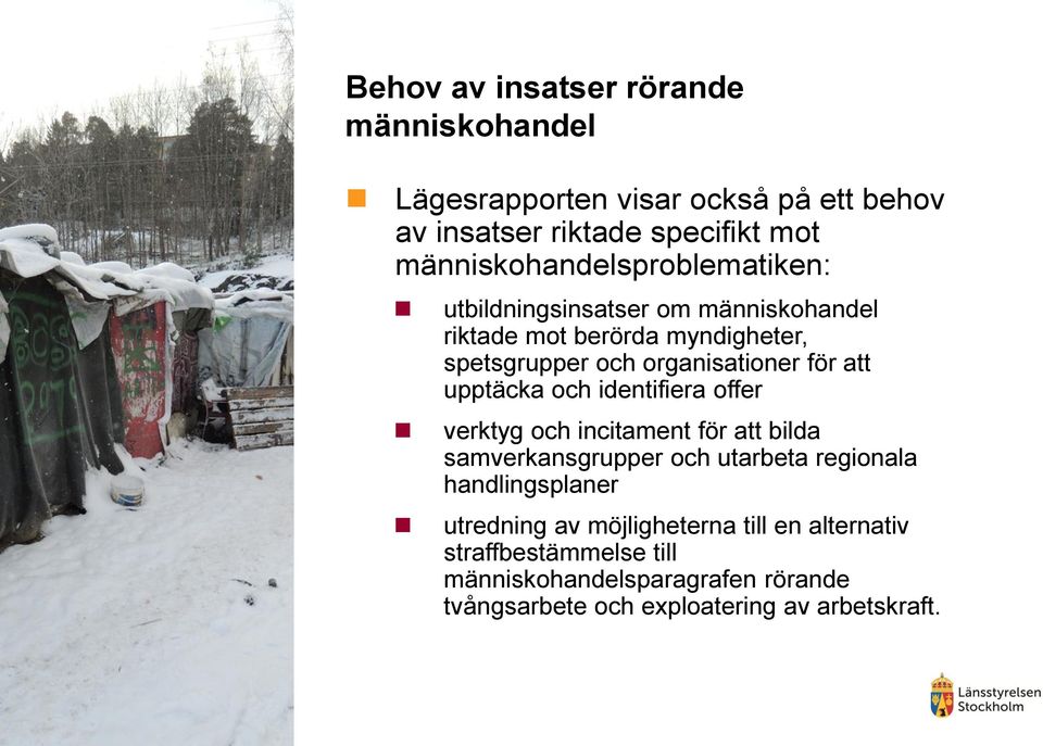 för att upptäcka och identifiera offer verktyg och incitament för att bilda samverkansgrupper och utarbeta regionala handlingsplaner