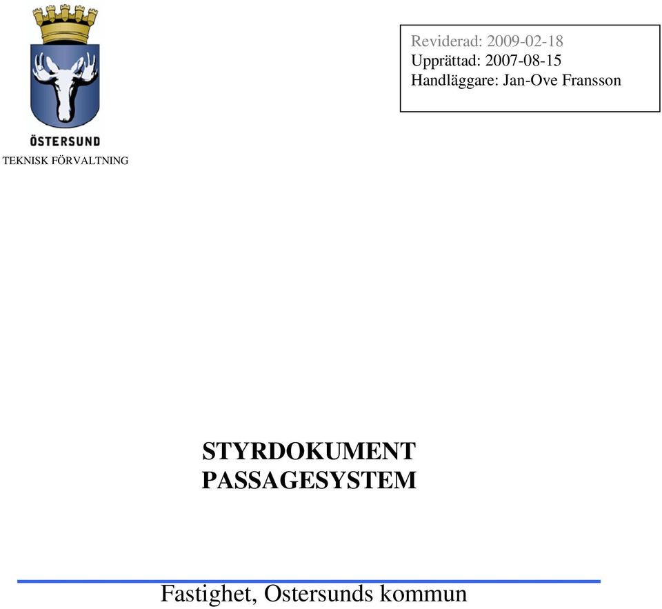 Fransson TEKNISK FÖRVALTNING