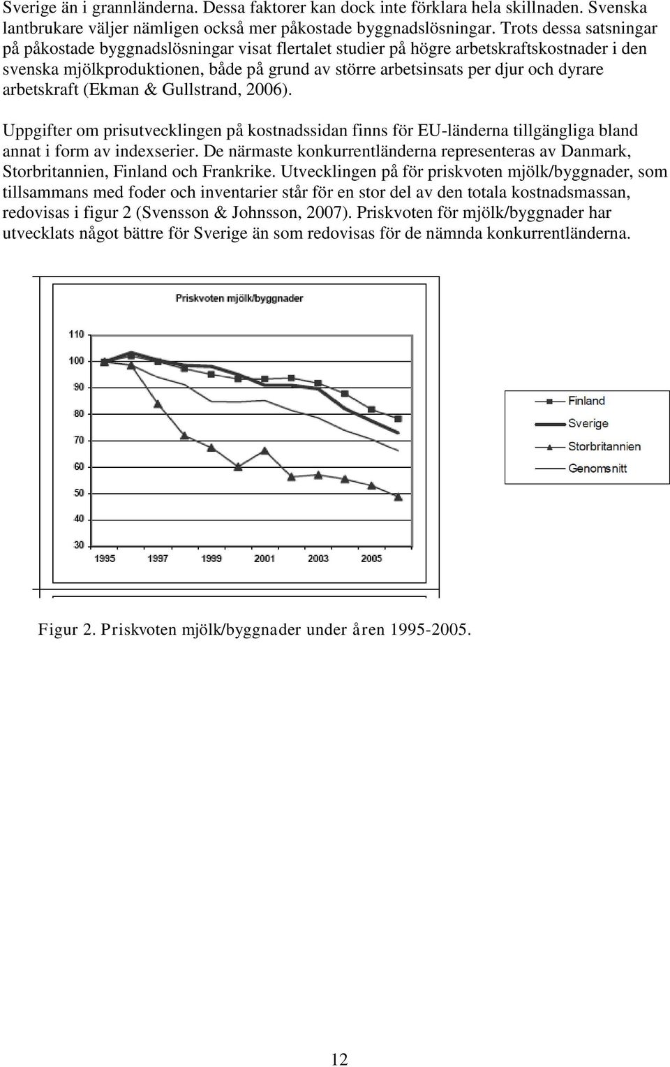 arbetskraft (Ekman & Gullstrand, 2006). Uppgifter om prisutvecklingen på kostnadssidan finns för EU-länderna tillgängliga bland annat i form av indexserier.